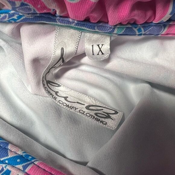 NWOT Lulu B Lulu B Open Cut Dress Ruffle Jelly Fish Print Sz 1X - Picture 3 of 7